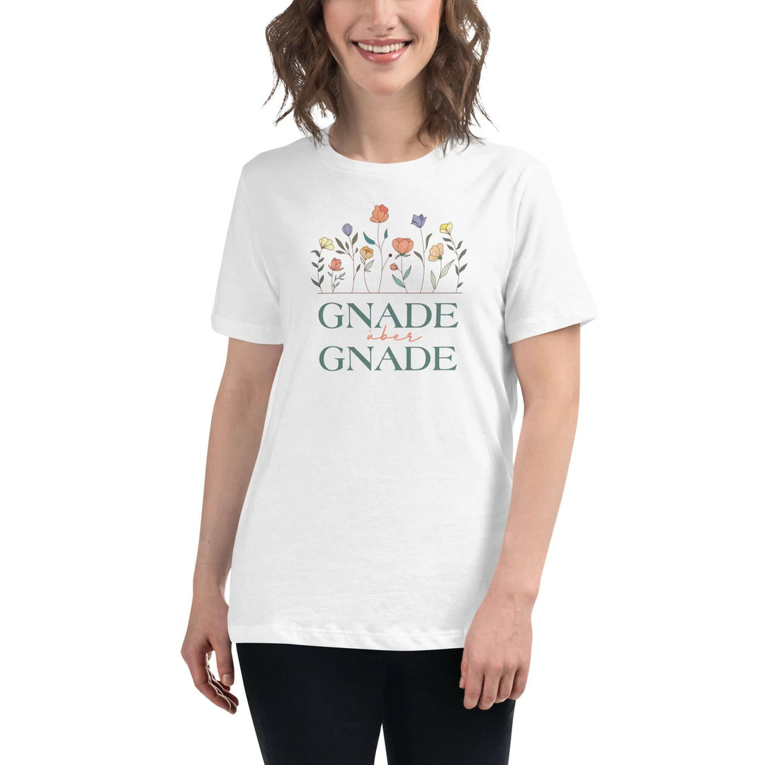 Lockeres Damen-T-Shirt "Gnade über Gnade"