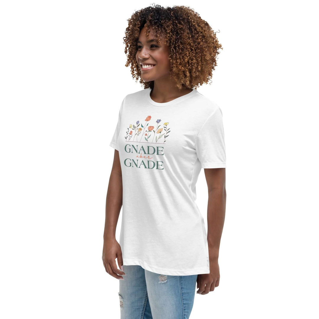 Lockeres Damen-T-Shirt "Gnade über Gnade"