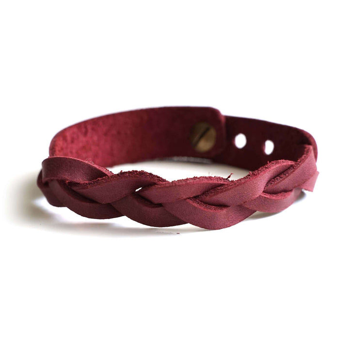 Armband geflochten · Echtes Leder – Aus Gnade
