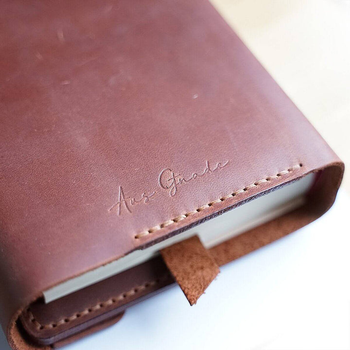 Bibelhülle "Vario+" · echtes Leder · handmade Bibelhülle nach Maß – Aus Gnade