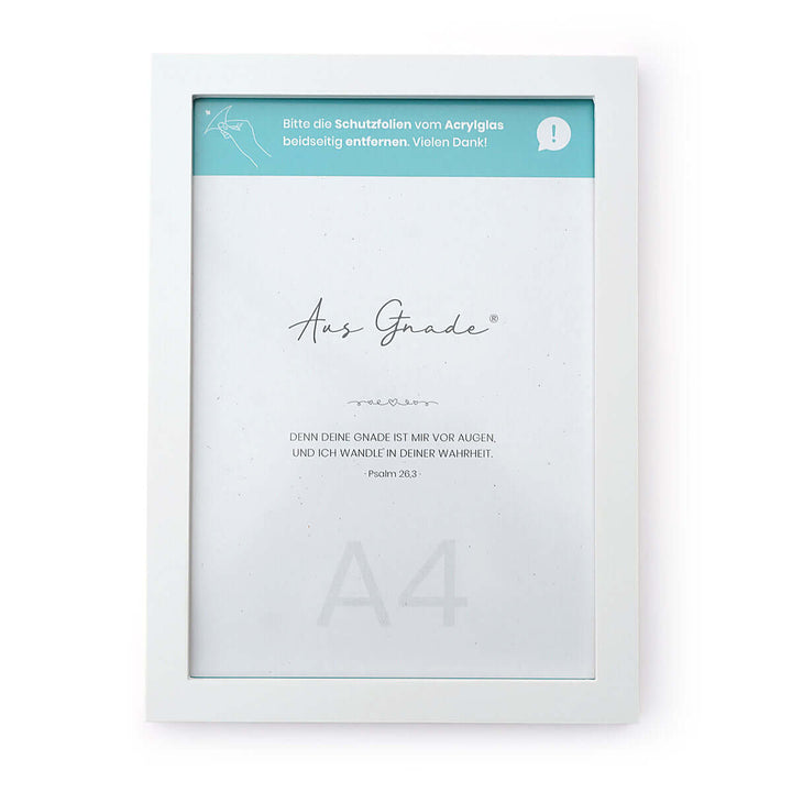 % Mangelware % Bilderrahmen Holz · A3 · Acrylglas – Aus Gnade