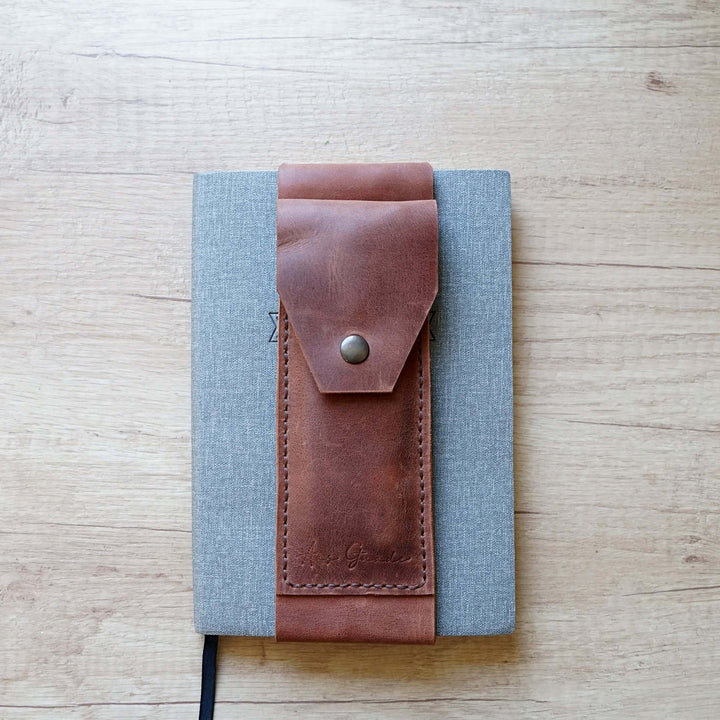 Band Stifthalter · für Bibel / Notizbuch · echtes Leder – Aus Gnade