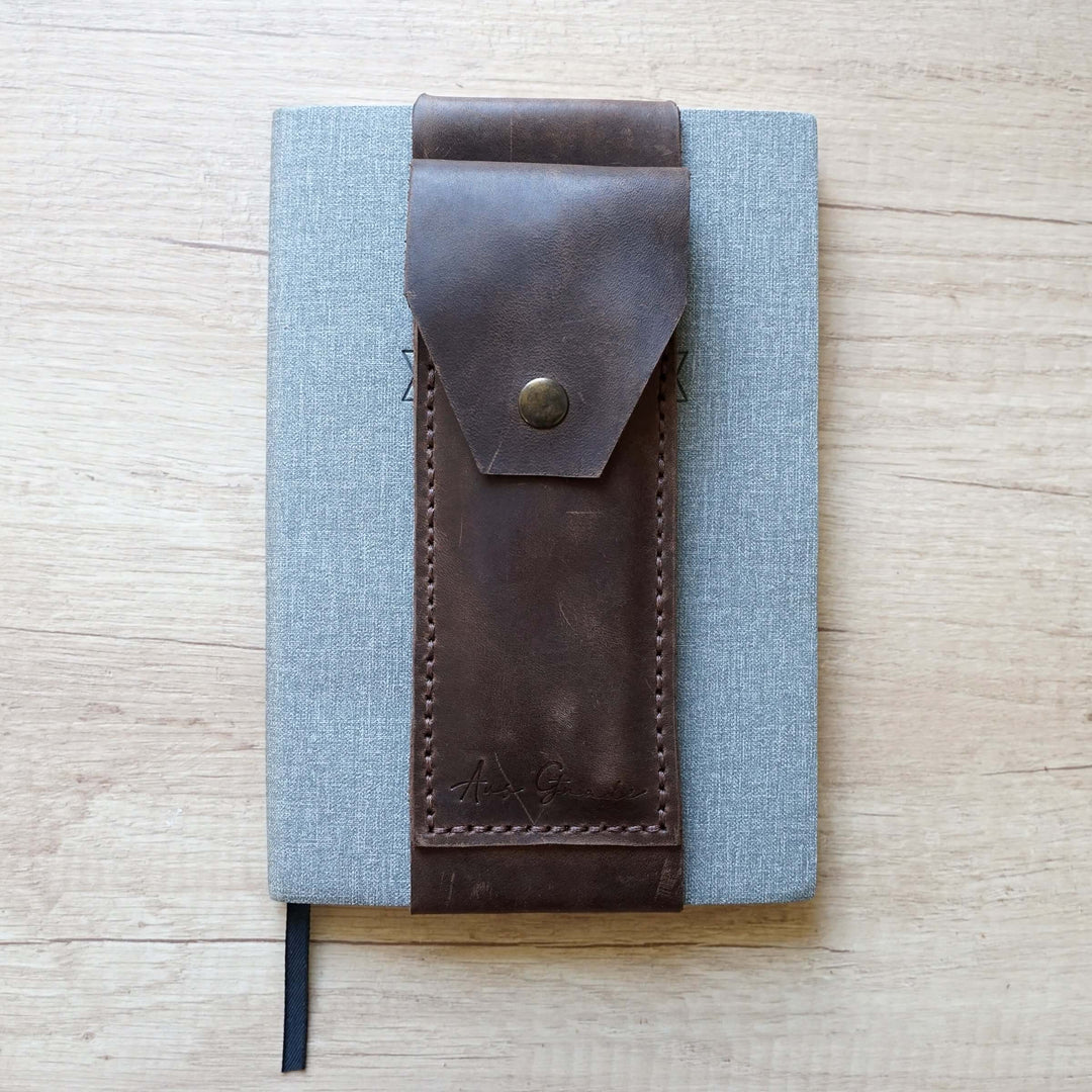Band Stifthalter · für Bibel / Notizbuch · echtes Leder – Aus Gnade