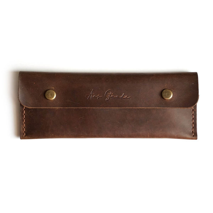 Leder Etui "Aus Gnade" · echtes Leder · handmade – Aus Gnade