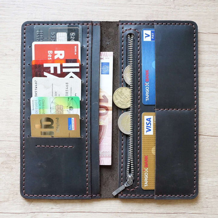 Portmonee "Platzwunder" · echtes Leder · handgemacht – Aus Gnade