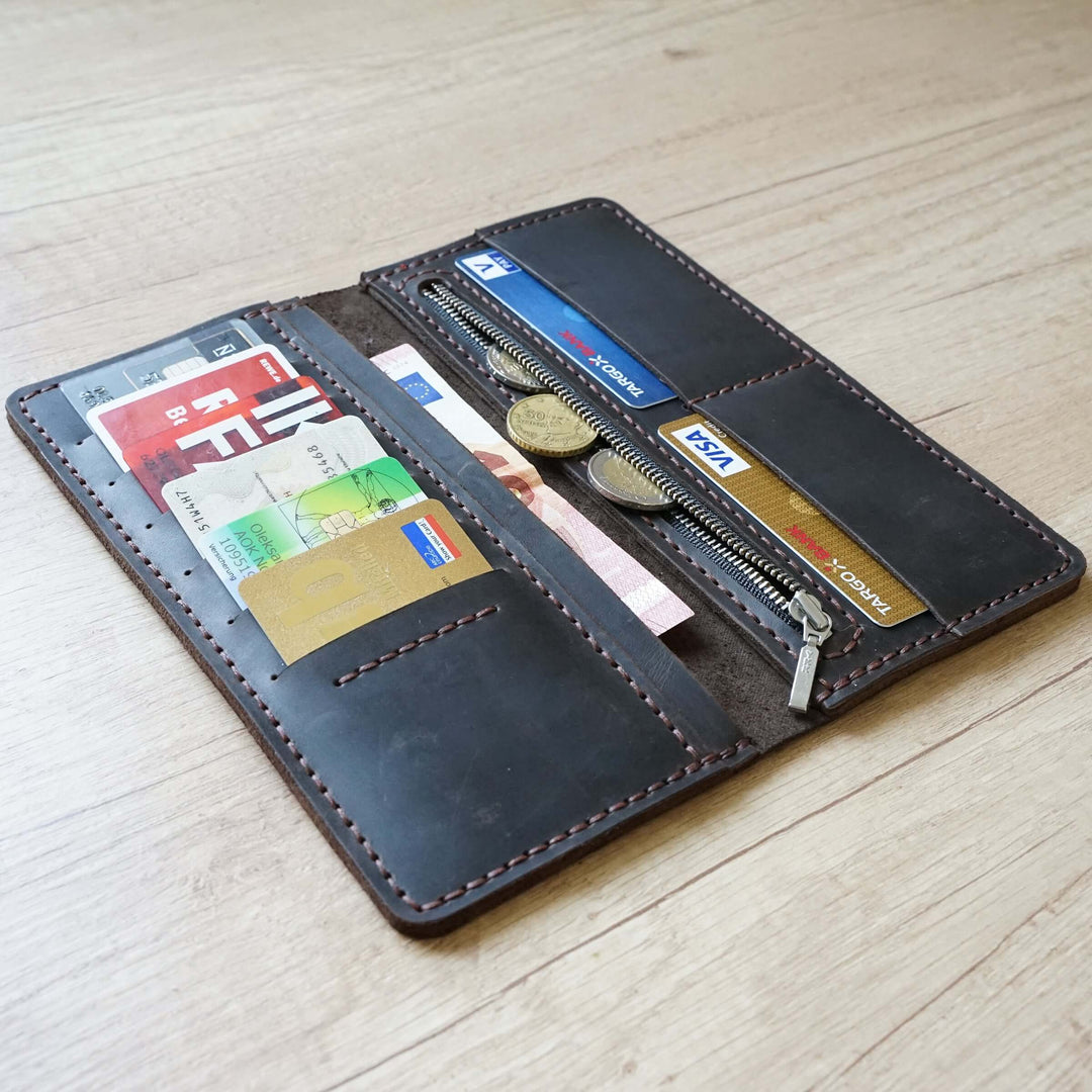 Portmonee "Platzwunder" · echtes Leder · handgemacht – Aus Gnade