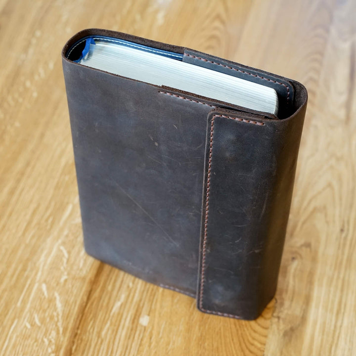 Bibelhülle "Hirte+" · echtes Leder · individuelle Größen · handmade Bibelhülle nach Maß – Aus Gnade