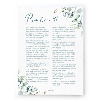 Leinwandbild "Psalm 91 Pflanzen" · Bibelvers · 30 x 40 cm – Aus Gnade