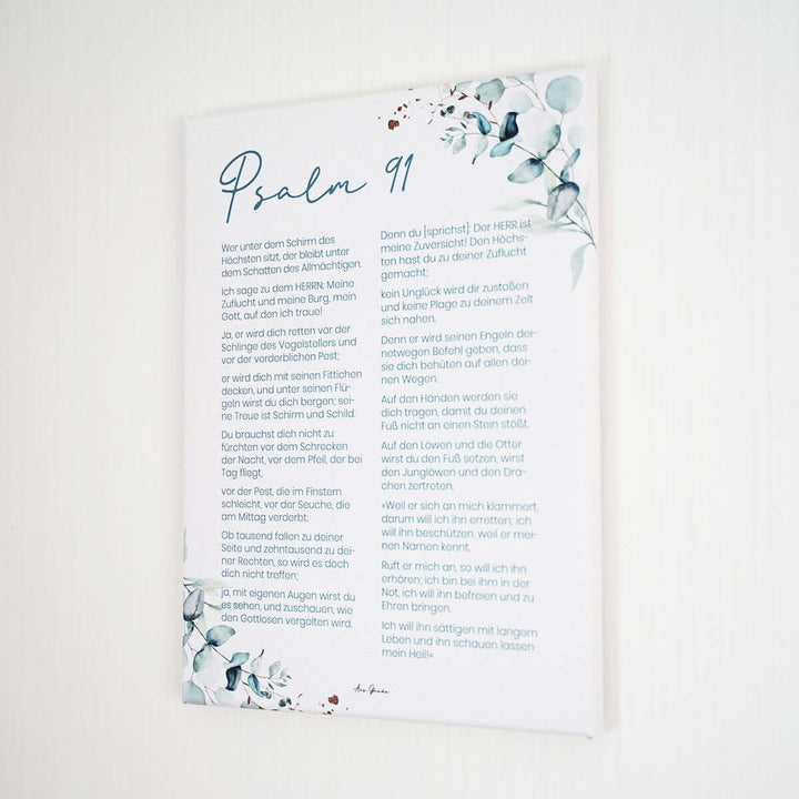 Leinwandbild "Psalm 91 Pflanzen" · Bibelvers · 30 x 40 cm – Aus Gnade