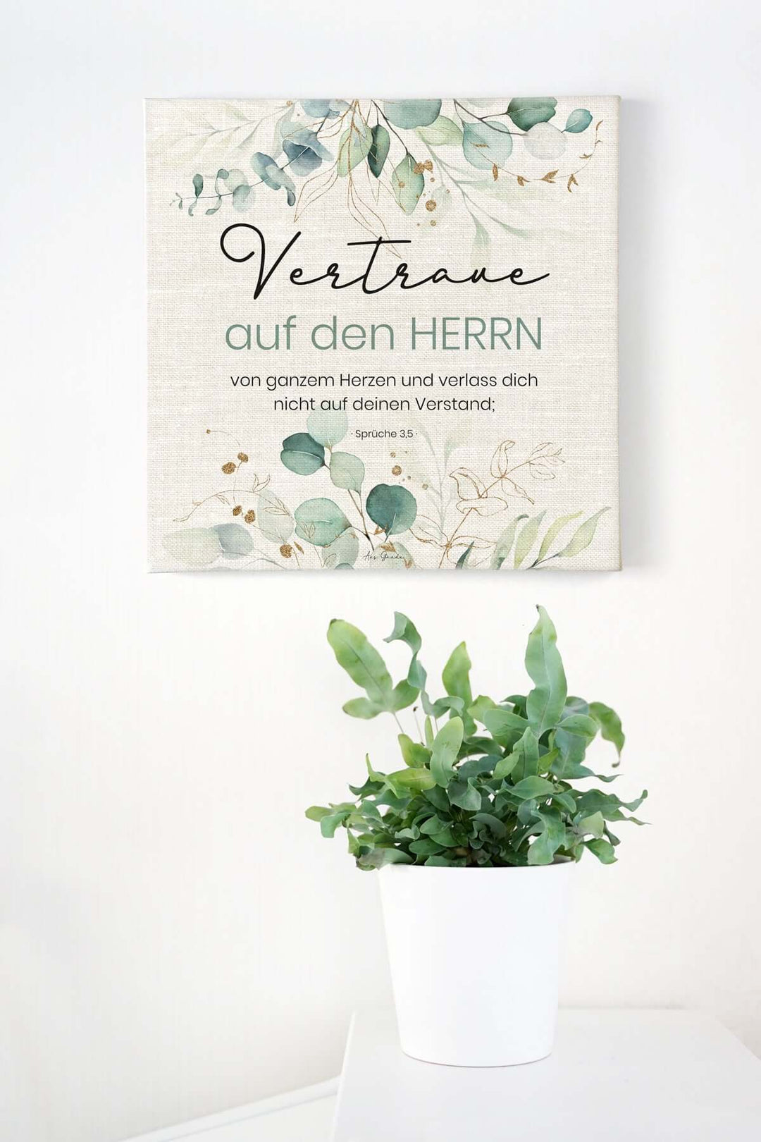 Leinwandbild "Vertraue auf den HERRN" · 30x30 / 50x50 cm – Aus Gnade