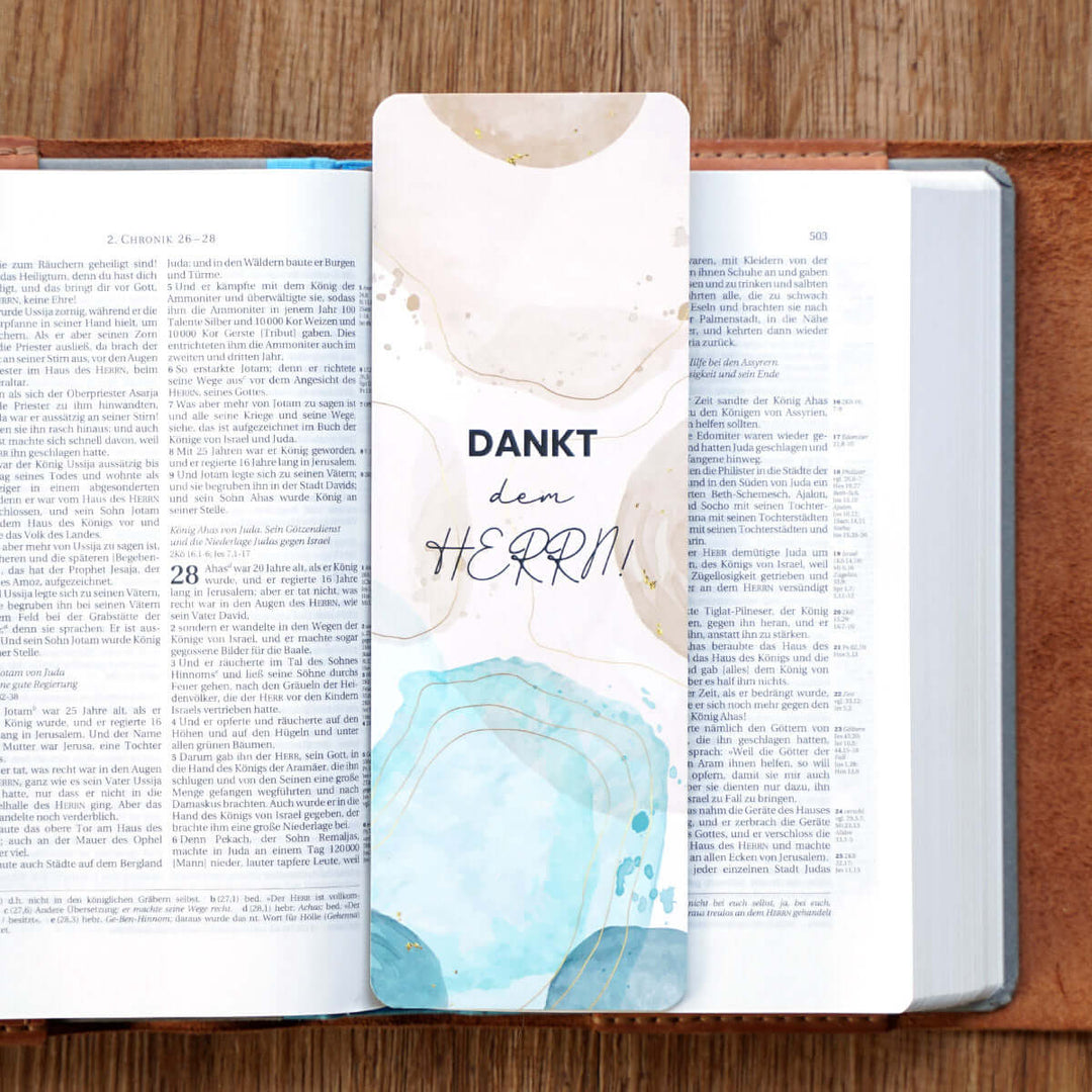Lesezeichen "Dankt dem HERRN!" · Serie Psalmen · Bibelverse – Aus Gnade