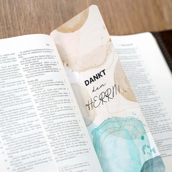 Lesezeichen "Dankt dem HERRN!" · Serie Psalmen · Bibelverse – Aus Gnade