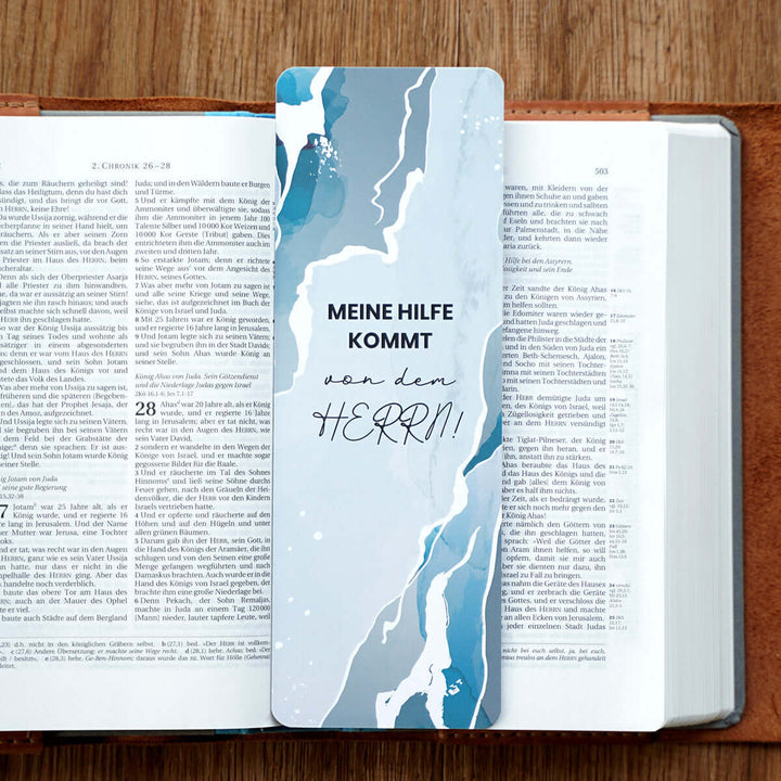Lesezeichen "Meine Hilfe kommt von dem HERRN!" · Serie Psalmen · Bibelverse – Aus Gnade
