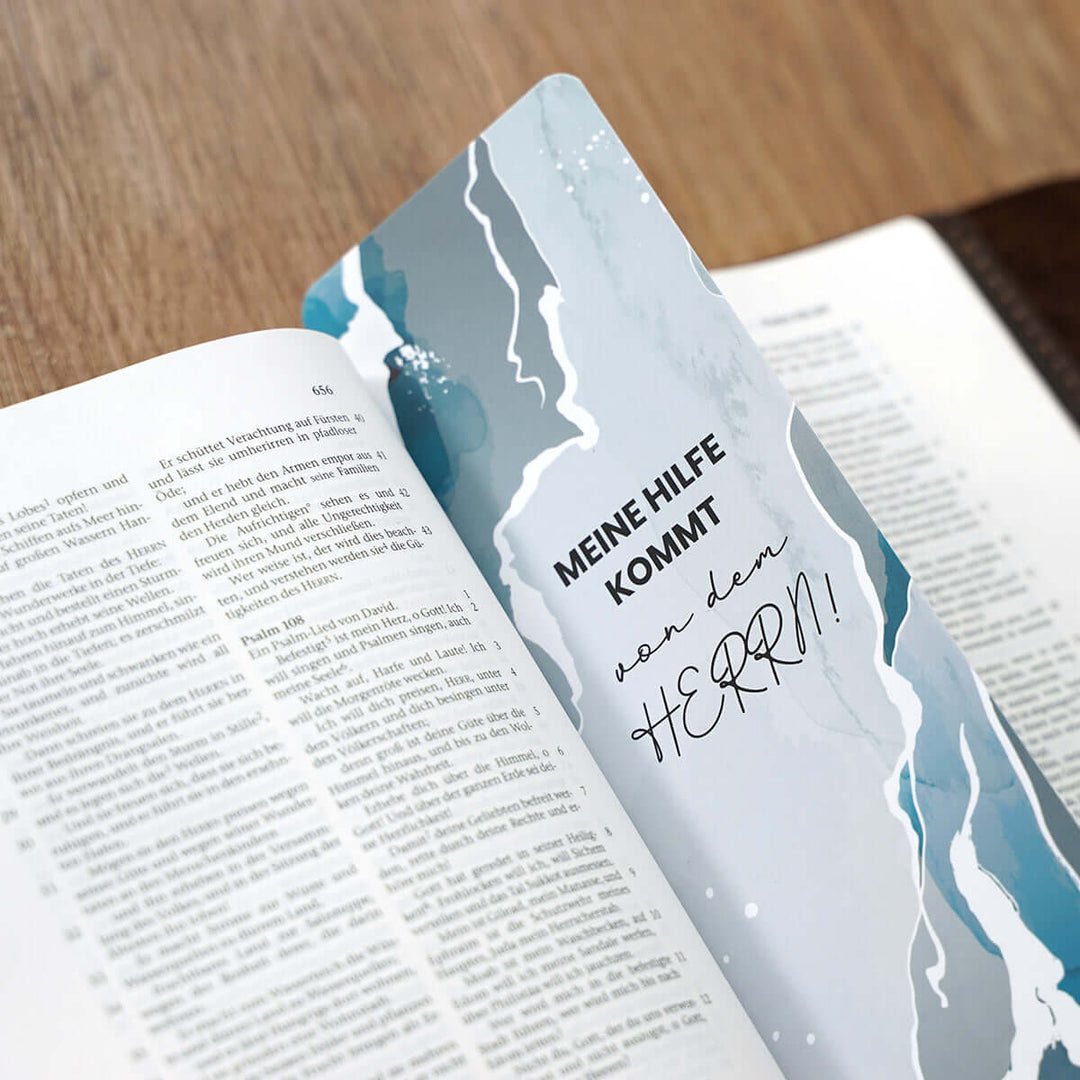 Lesezeichen "Meine Hilfe kommt von dem HERRN!" · Serie Psalmen · Bibelverse – Aus Gnade
