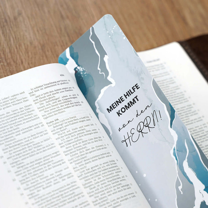 Lesezeichen "Meine Hilfe kommt von dem HERRN!" · Serie Psalmen · Bibelverse – Aus Gnade