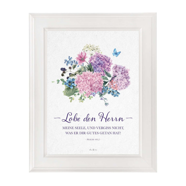Poster "Lobe den Herrn" · A3 / A4 · Bibelvers Deutsch – Aus Gnade