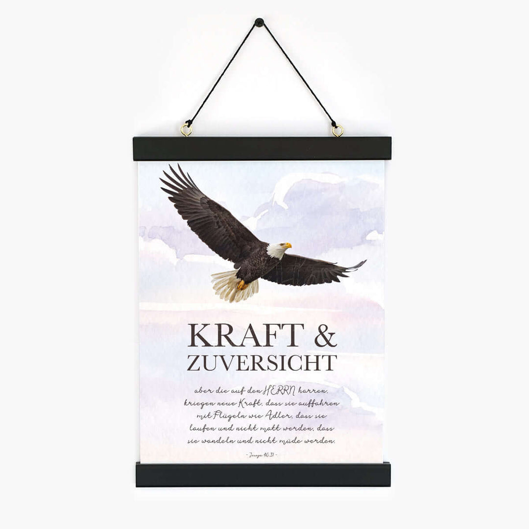 Poster "Kraft & Zuversicht" · A3 / A4 · Bibelvers Deutsch – Aus Gnade