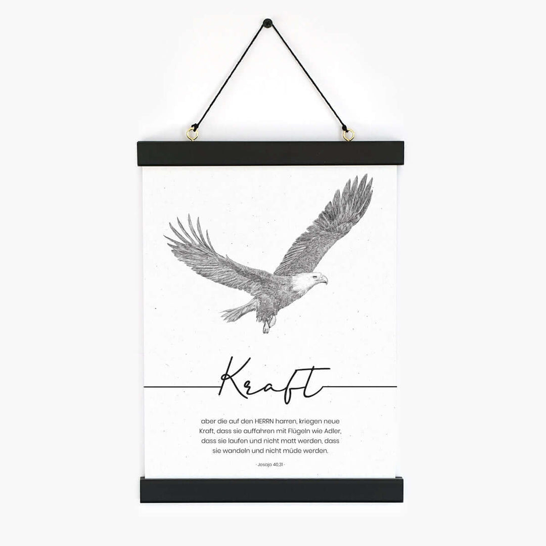 Poster "Kraft" · A3 / A4 · Bibelvers Deutsch – Aus Gnade