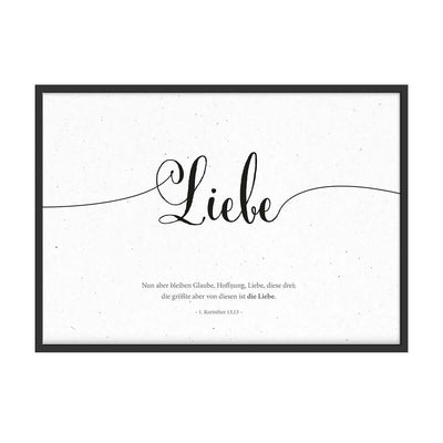Poster Bibelvers "Liebe" · A4 Querformat · Lettering · Deutsch – Aus Gnade