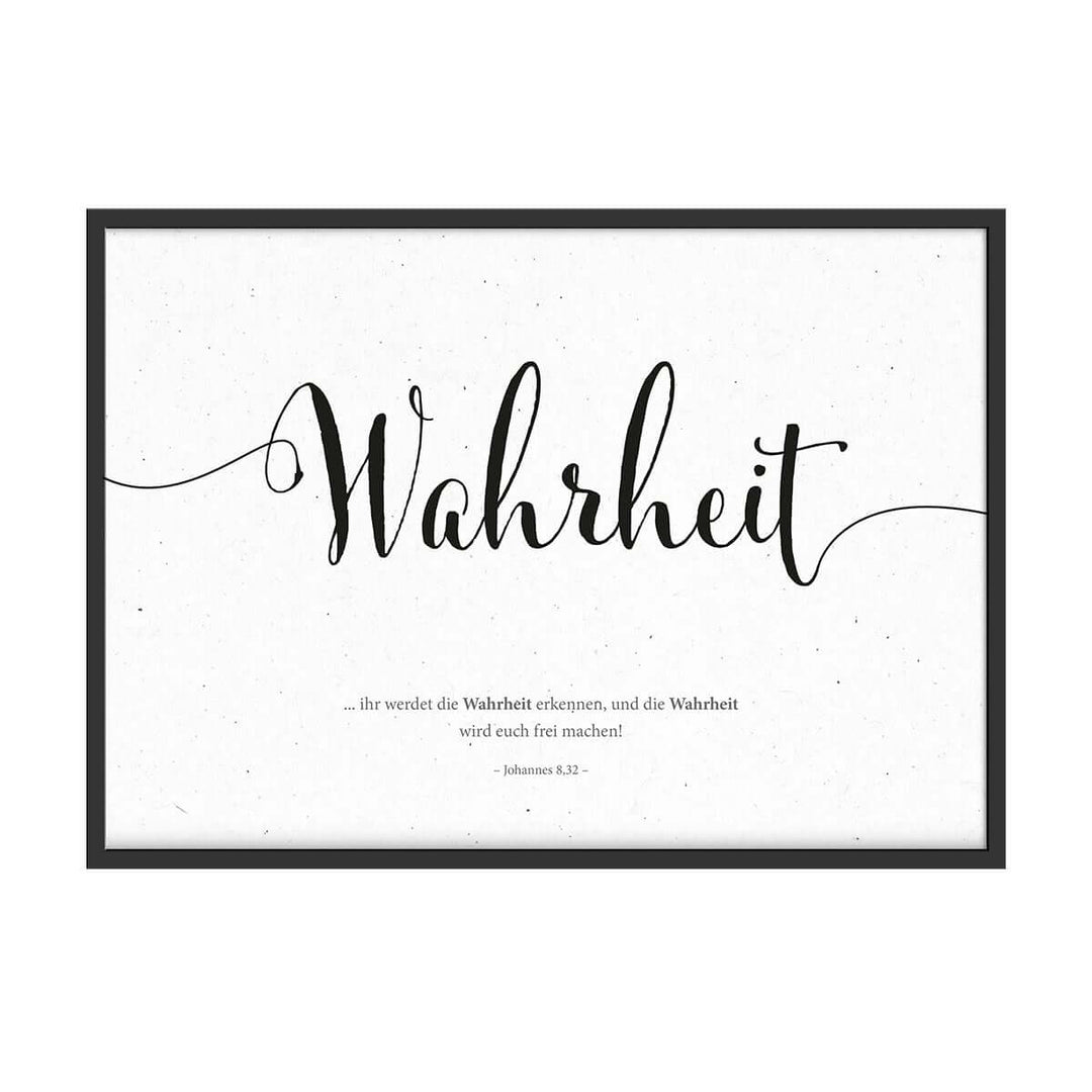 Poster Bibelvers "Wahrheit" · A4 Querformat · Lettering · Deutsch – Aus Gnade