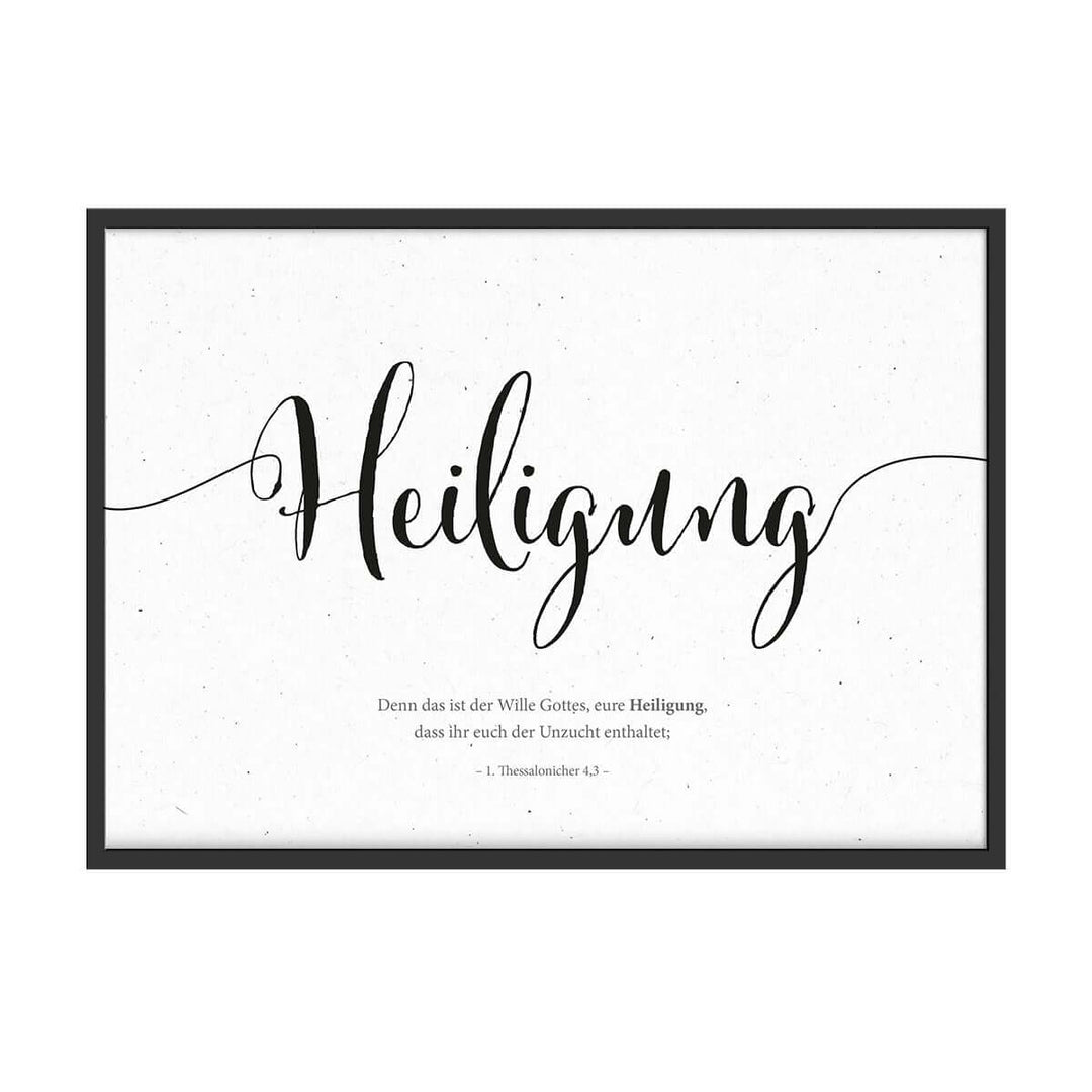 Poster Bibelvers "Heiligung" · A4 Querformat · Lettering · Deutsch – Aus Gnade