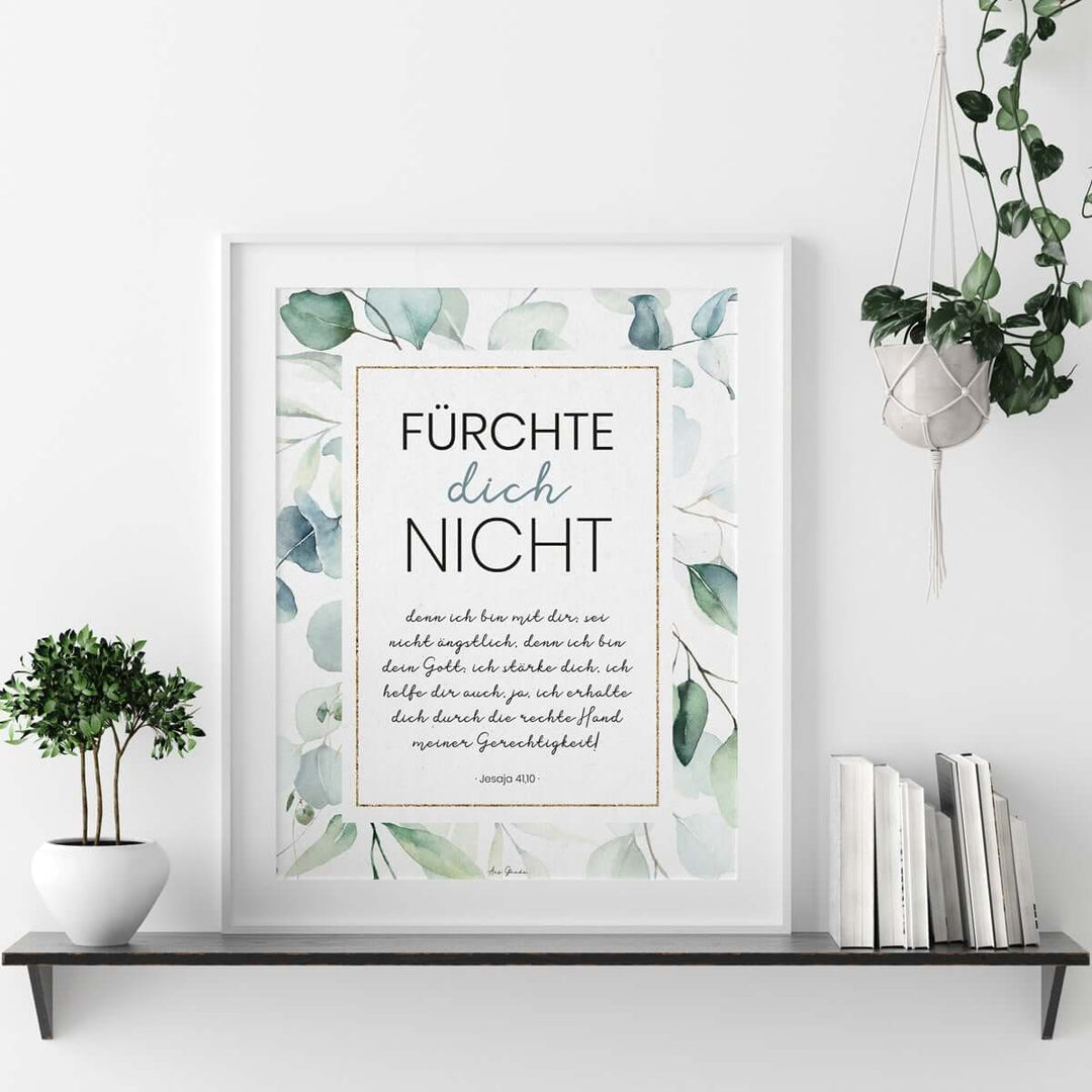 Poster "Fürchte dich nicht" · A3 / A4 · Bibelvers Deutsch – Aus Gnade