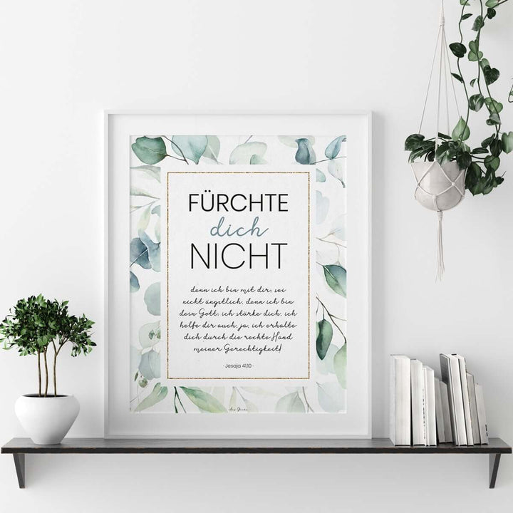 Poster "Fürchte dich nicht" · A3 / A4 · Bibelvers Deutsch – Aus Gnade