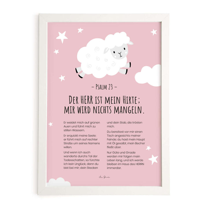 Poster für Kinder "Psalm 23" · A3 / A4 · Kinderzimmer – Aus Gnade