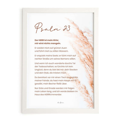 Poster "Psalm 23 - Schilf" – christliche Poster – Aus Gnade