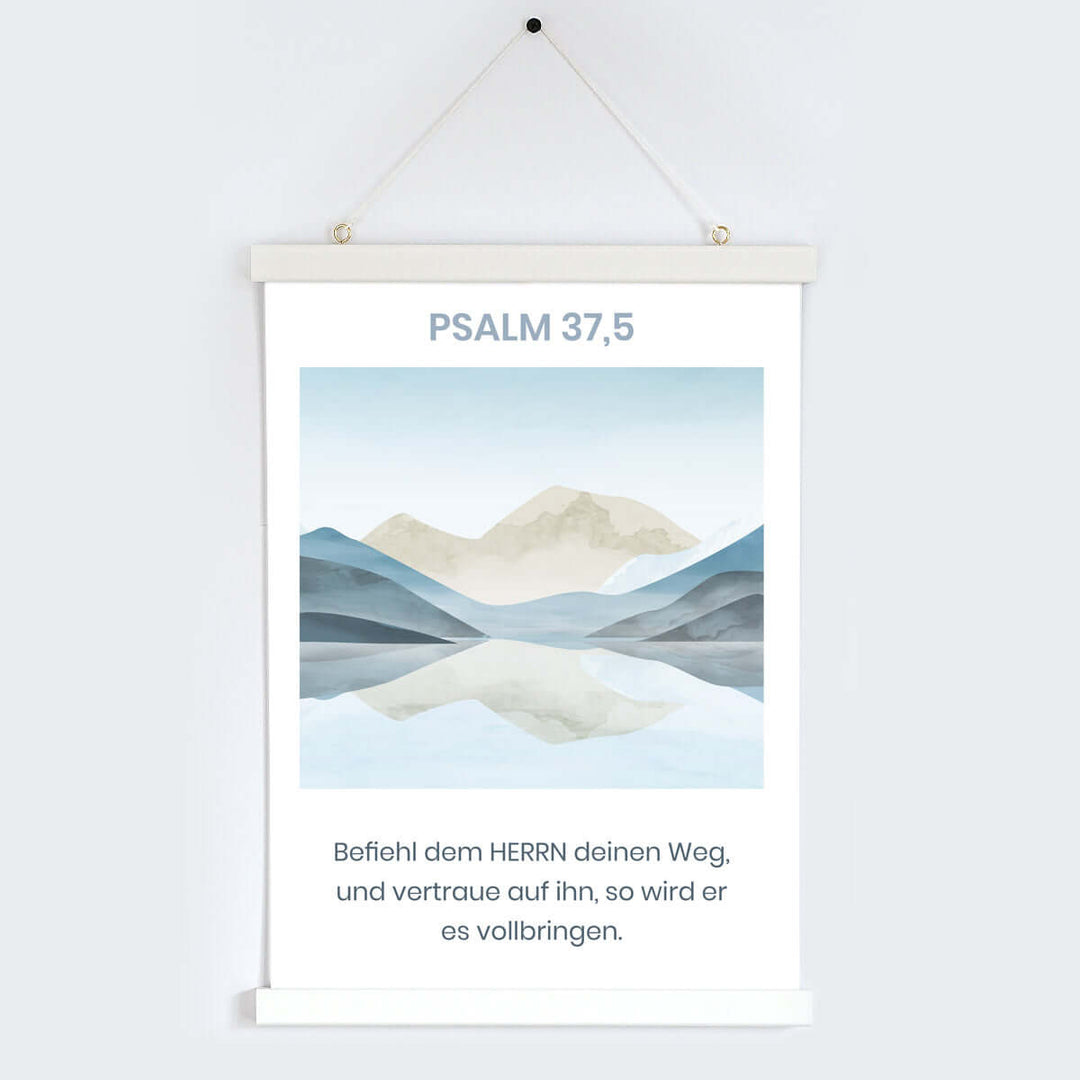Poster "Befiehl dem Herrn deinen Weg" · Serie Psalmen · A3 / A4 · Bibelvers – Aus Gnade
