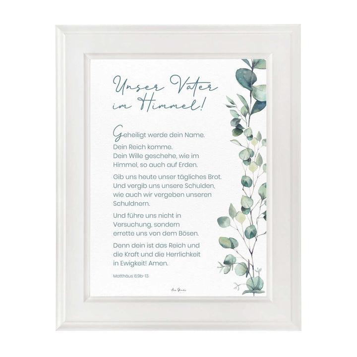 Poster "Vater unser" · A4 / A3 · Bibelvers Deutsch – Aus Gnade