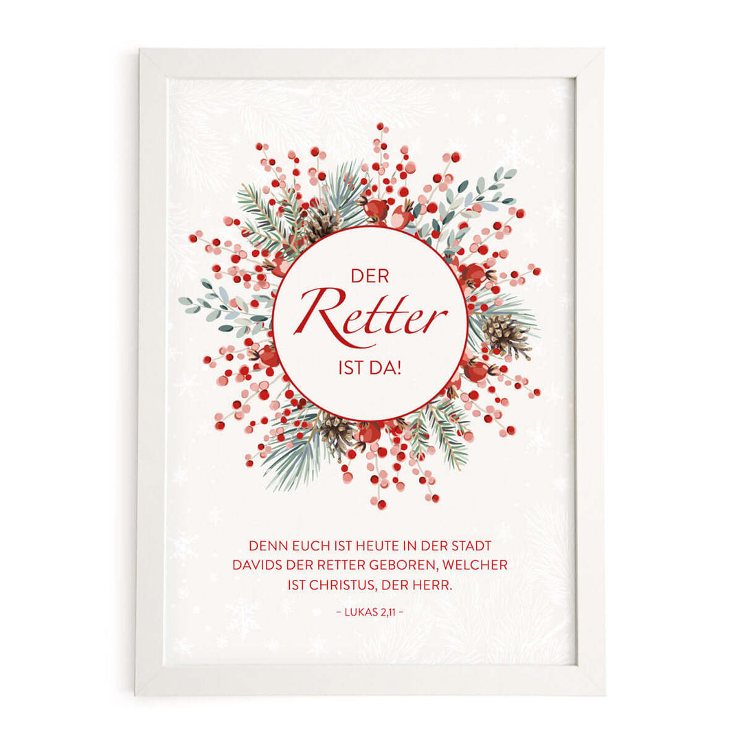 Weihnachtsposter "Der Retter ist da!" · Weihnachten · A3 – Aus Gnade