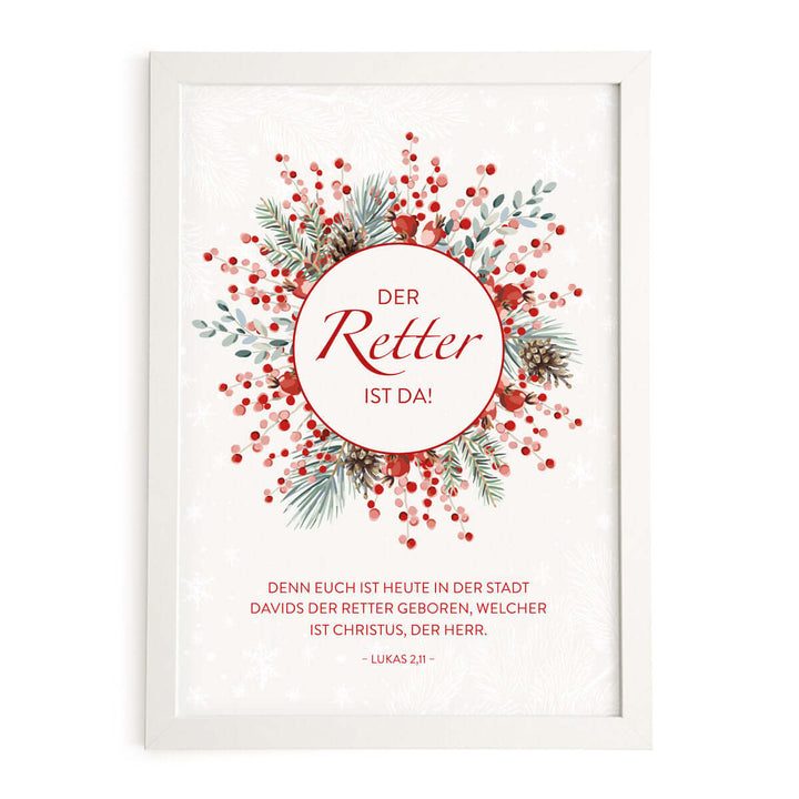 Weihnachtsposter "Der Retter ist da!" · Weihnachten · A3 – Aus Gnade