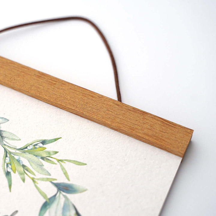 Moderne Posterleisten · Teak · Holz Magnetleisten · A4 / A3 – Aus Gnade