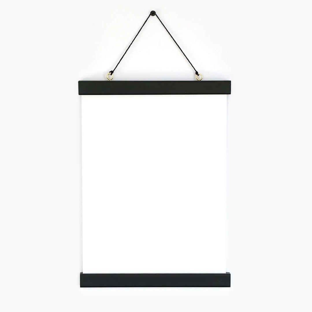 Moderne Posterleisten · Holz Magnetleisten · schwarz · A4 / A3 – Aus Gnade