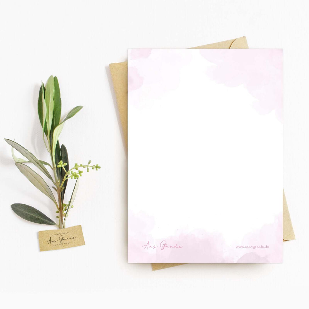 Postkarte "Danke" · Bibelvers · Leinenstruktur – Aus Gnade