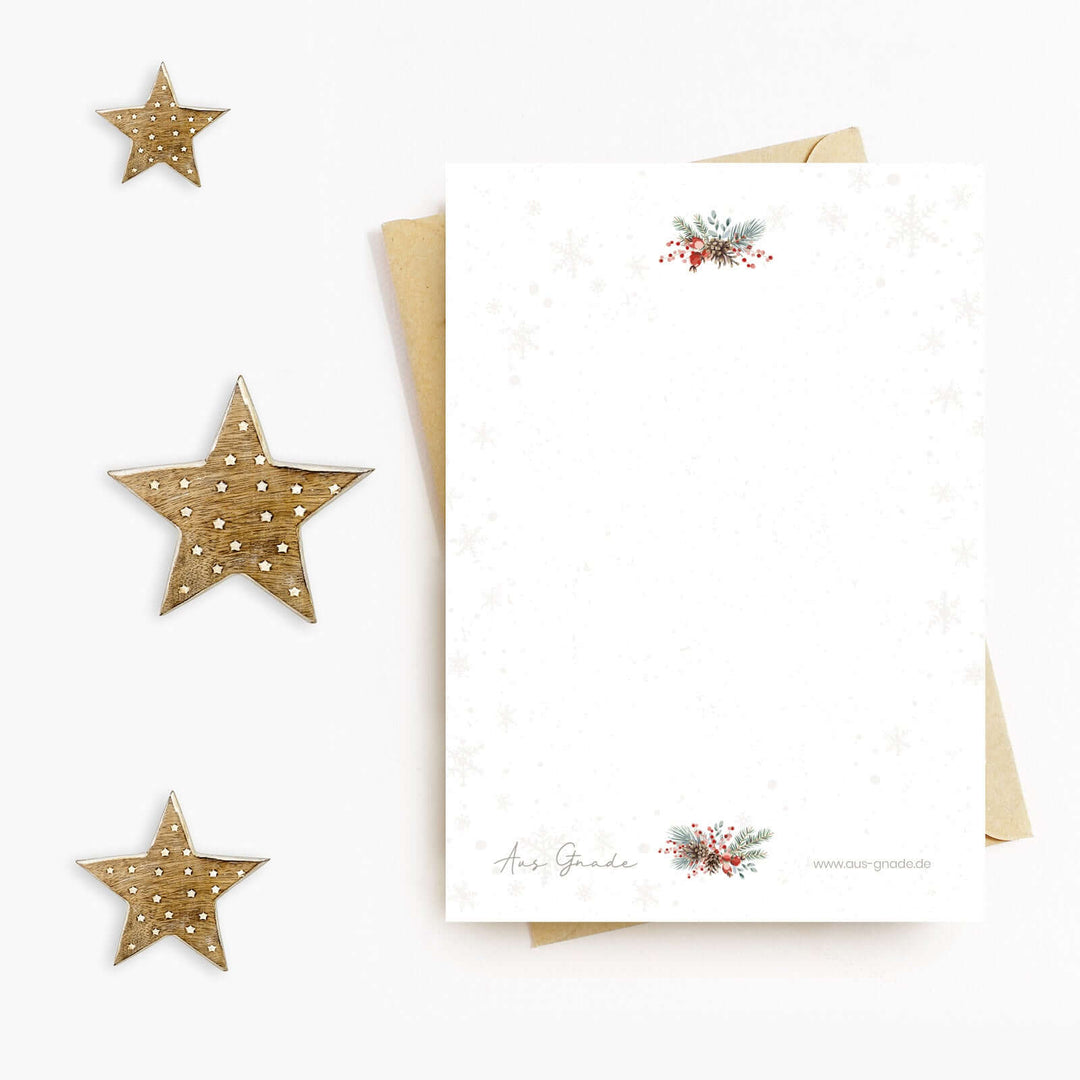 Weihnachtskarte "Der Retter ist da!" mit Bibelvers · A6 · mit Gold veredelt – Aus Gnade
