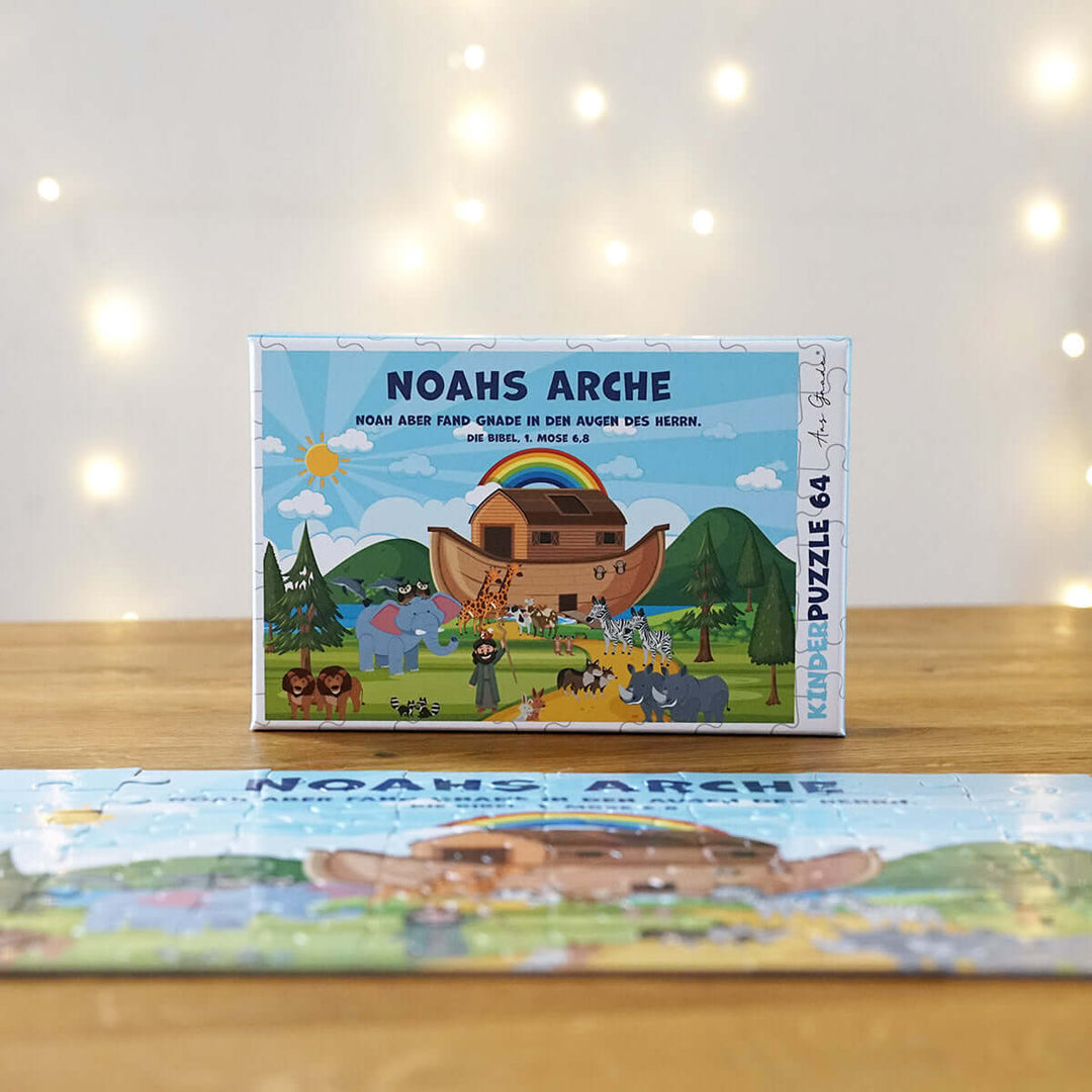 Kinder Puzzle "Noahs Arche" · Bibelvers · 64 Teile – Aus Gnade