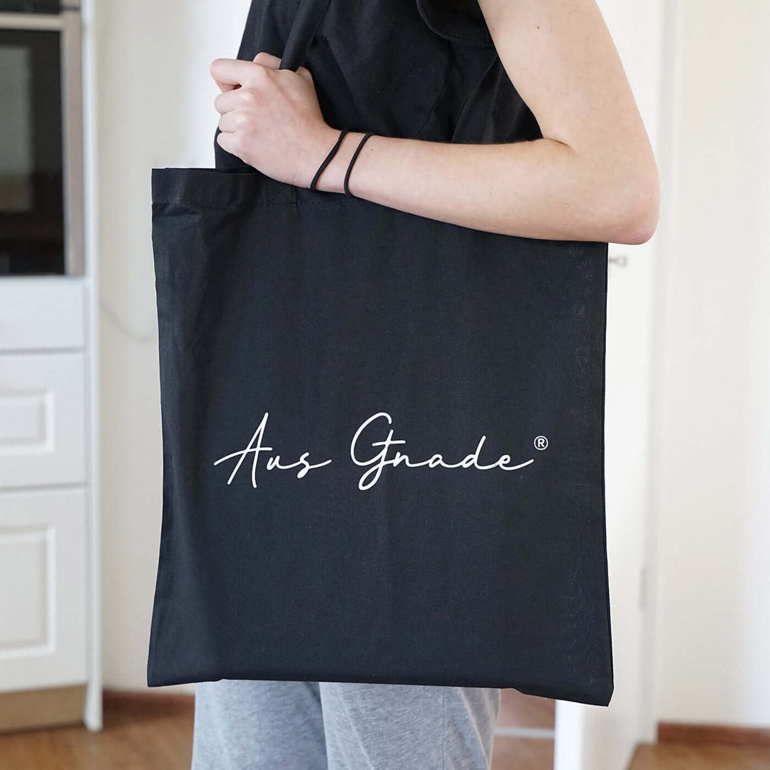 Tasche "Aus Gnade" · Baumwolle · Schwarz – Aus Gnade