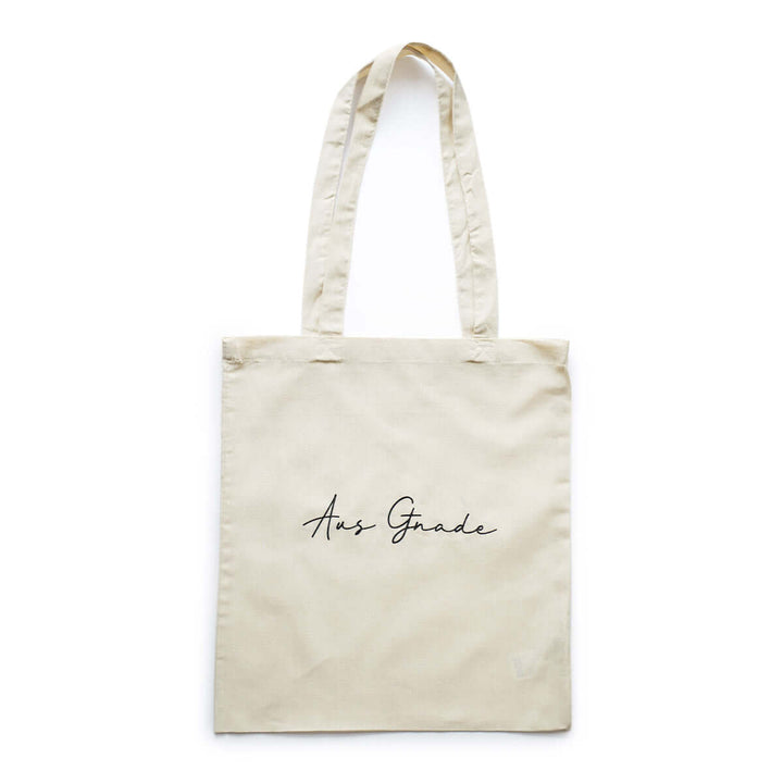 Tasche "Aus Gnade" · Bio-Baumwolle · Natur – Aus Gnade