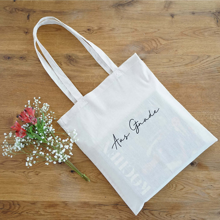 Tasche "Aus Gnade" · Bio-Baumwolle · Natur – Aus Gnade