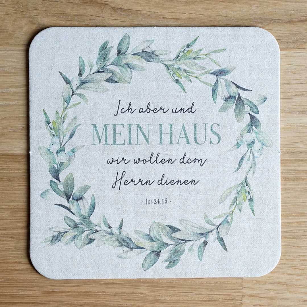 Tassenuntersetzer "Mein Haus" · Pappe – Aus Gnade
