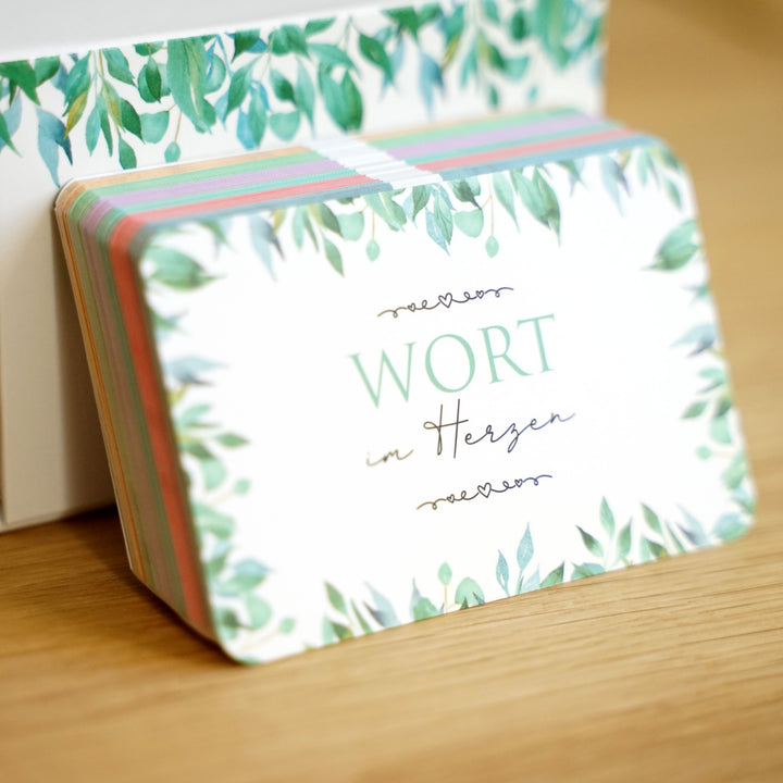 Wort im Herzen · Basis-Set + Aufbewahrungsbox · Bibelverse – Aus Gnade