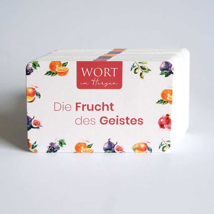 Wort im Herzen · "Die Frucht des Geistes" · 48 Lernkarten · Bibelverse – Aus Gnade