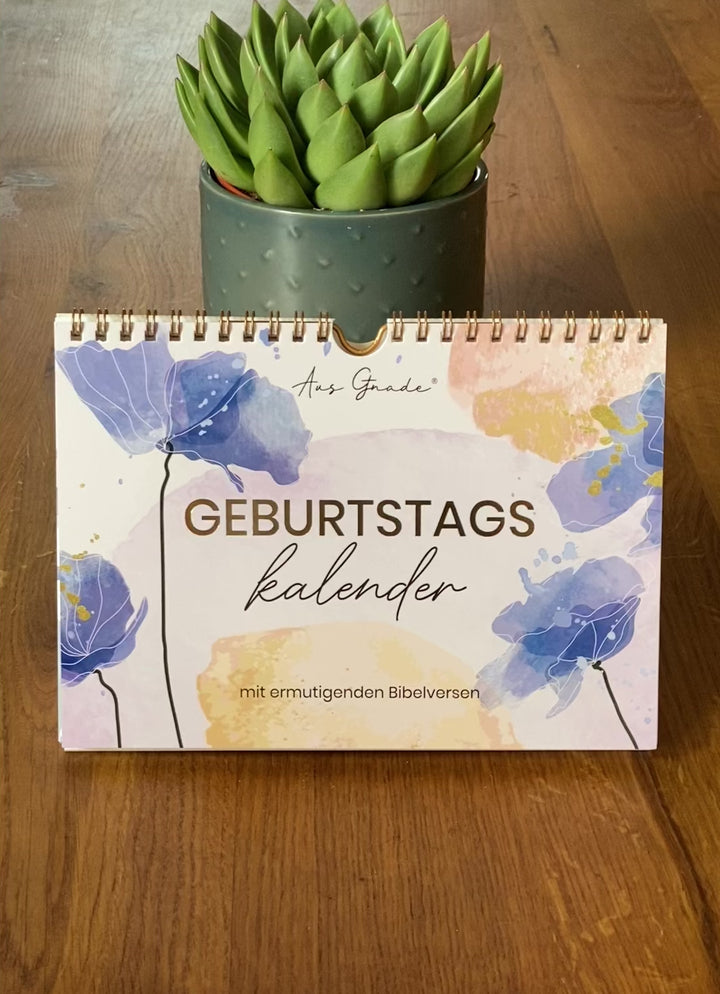 Geburtstags-Kalender "Ermutigung" · Mehrjähriger Tischkalender mit Bibelversen