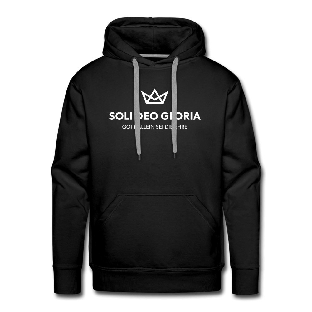 Christlicher Premium Hoodie "Soli Deo Gloria" · für Männer – Aus Gnade