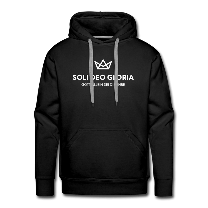 Christlicher Premium Hoodie "Soli Deo Gloria" · für Männer – Aus Gnade