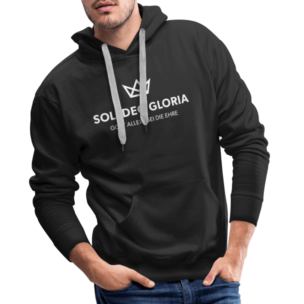 Christlicher Premium Hoodie "Soli Deo Gloria" · für Männer – Aus Gnade