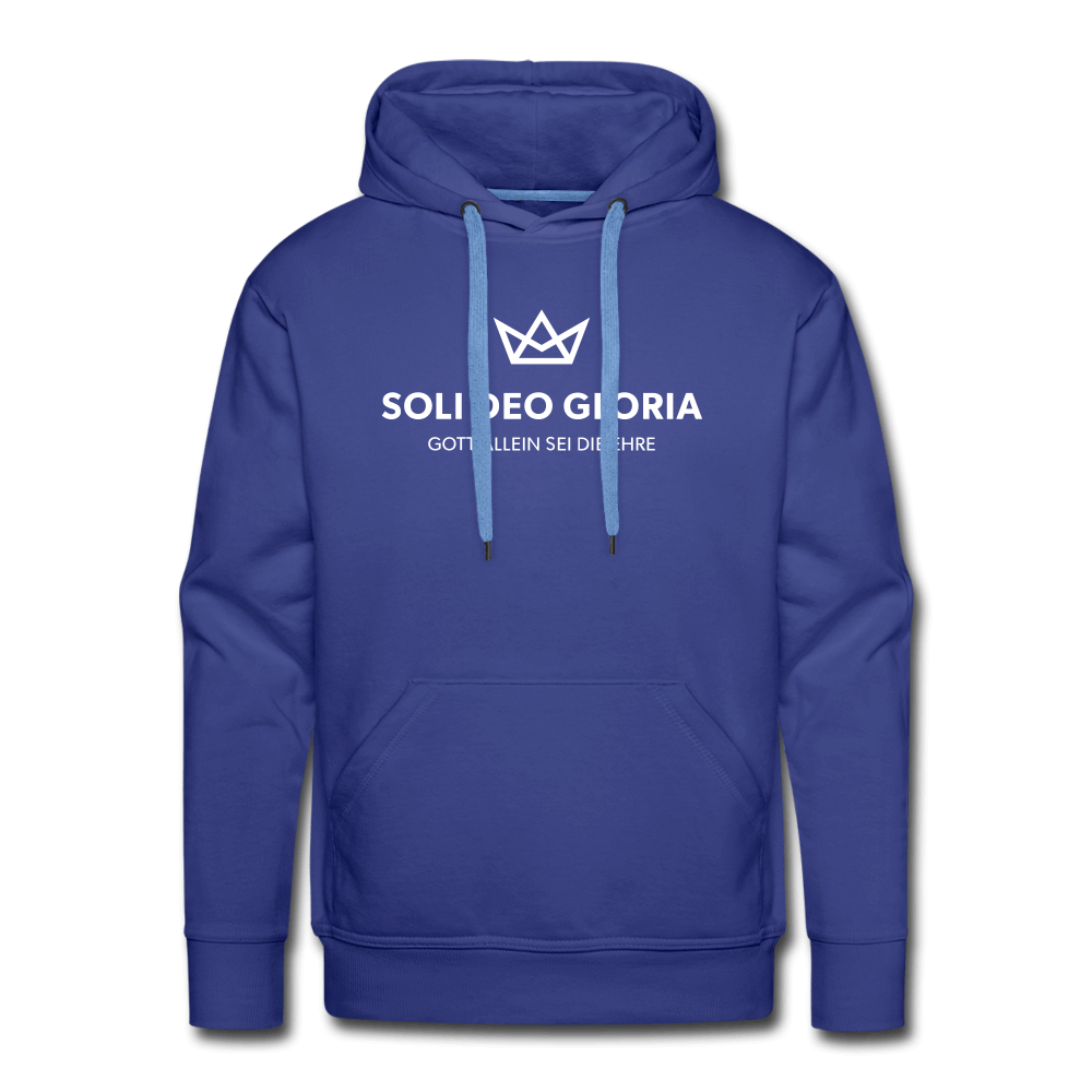 Christlicher Premium Hoodie "Soli Deo Gloria" · für Männer – Aus Gnade