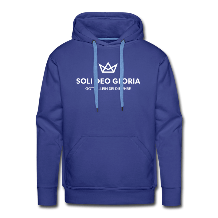 Christlicher Premium Hoodie "Soli Deo Gloria" · für Männer – Aus Gnade